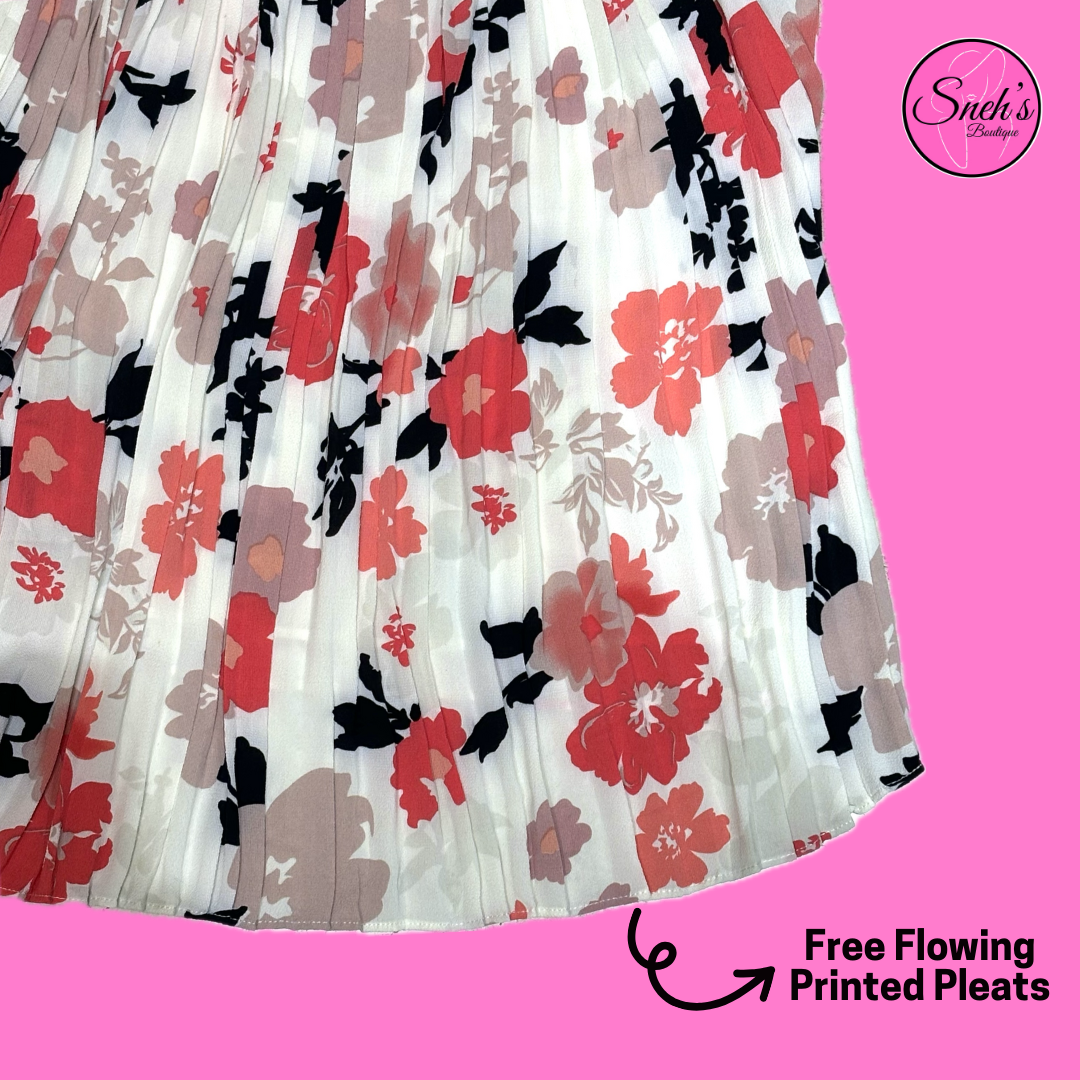 Floral Pleated Top