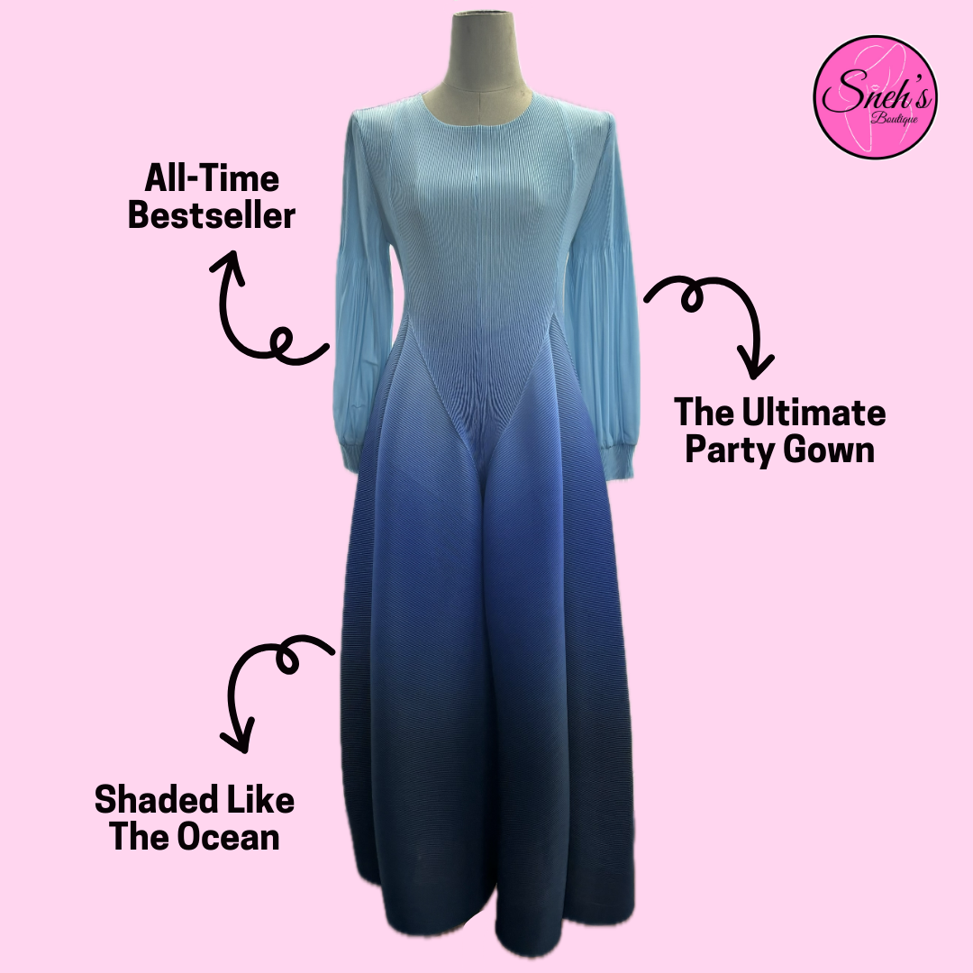 Shades of Blue Party Gown